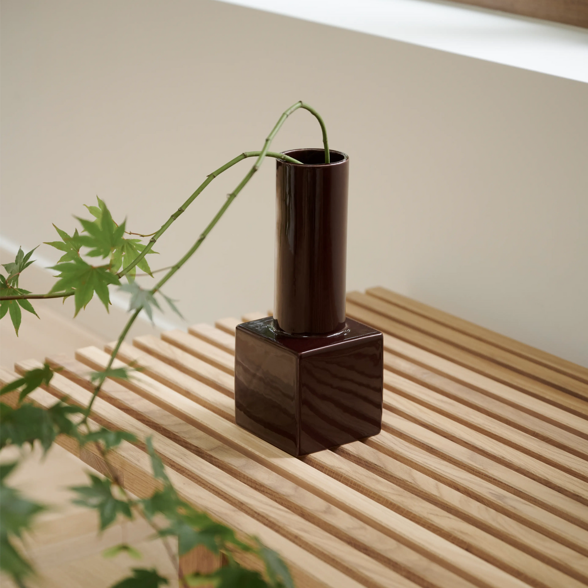 Display vaas Chocoladebruin