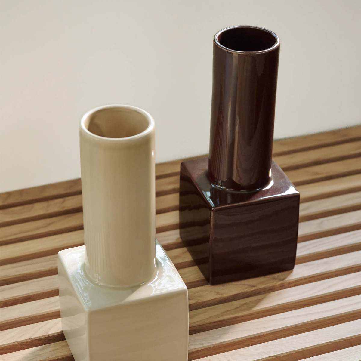 Display vaas Chocoladebruin