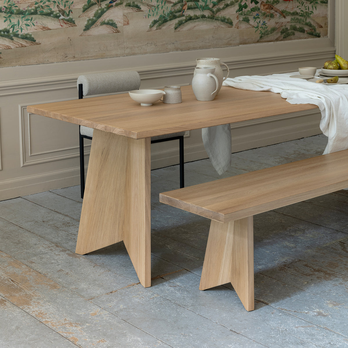 Butterfly Wood eetkamerbank Eiken gerookte beits 180cm