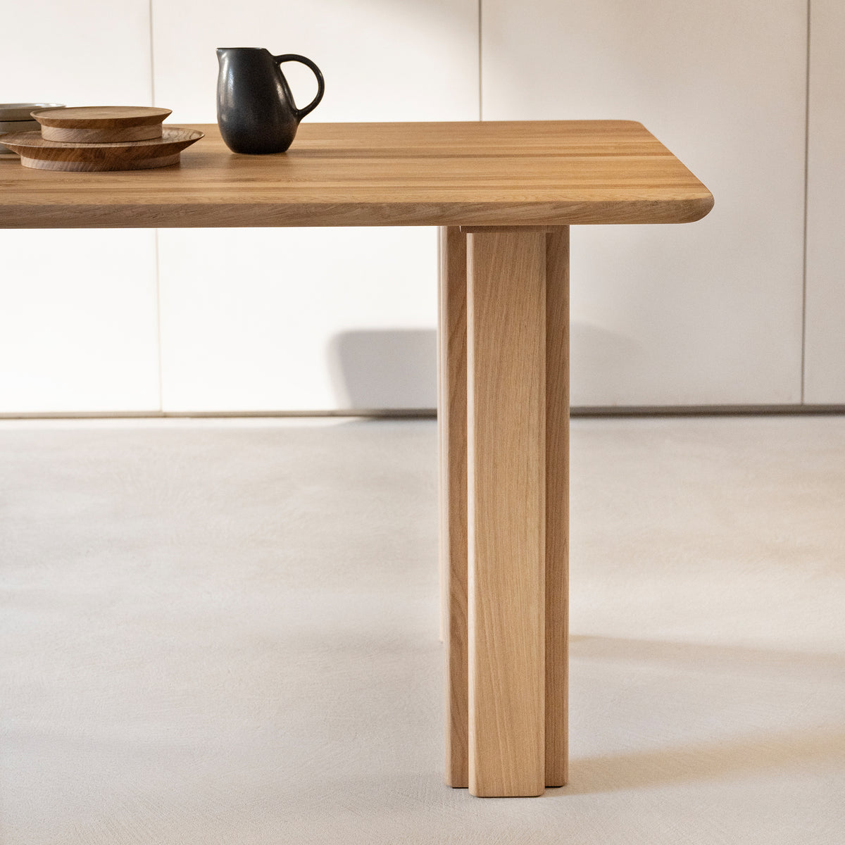 Paste eetkamerbank Eiken donker bruine beits 180cm radius