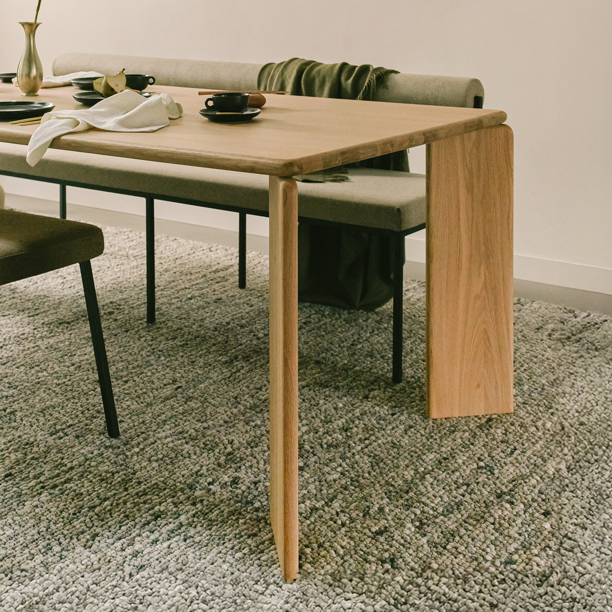Soft Rechthoekig Eiken naturel lak eettafel