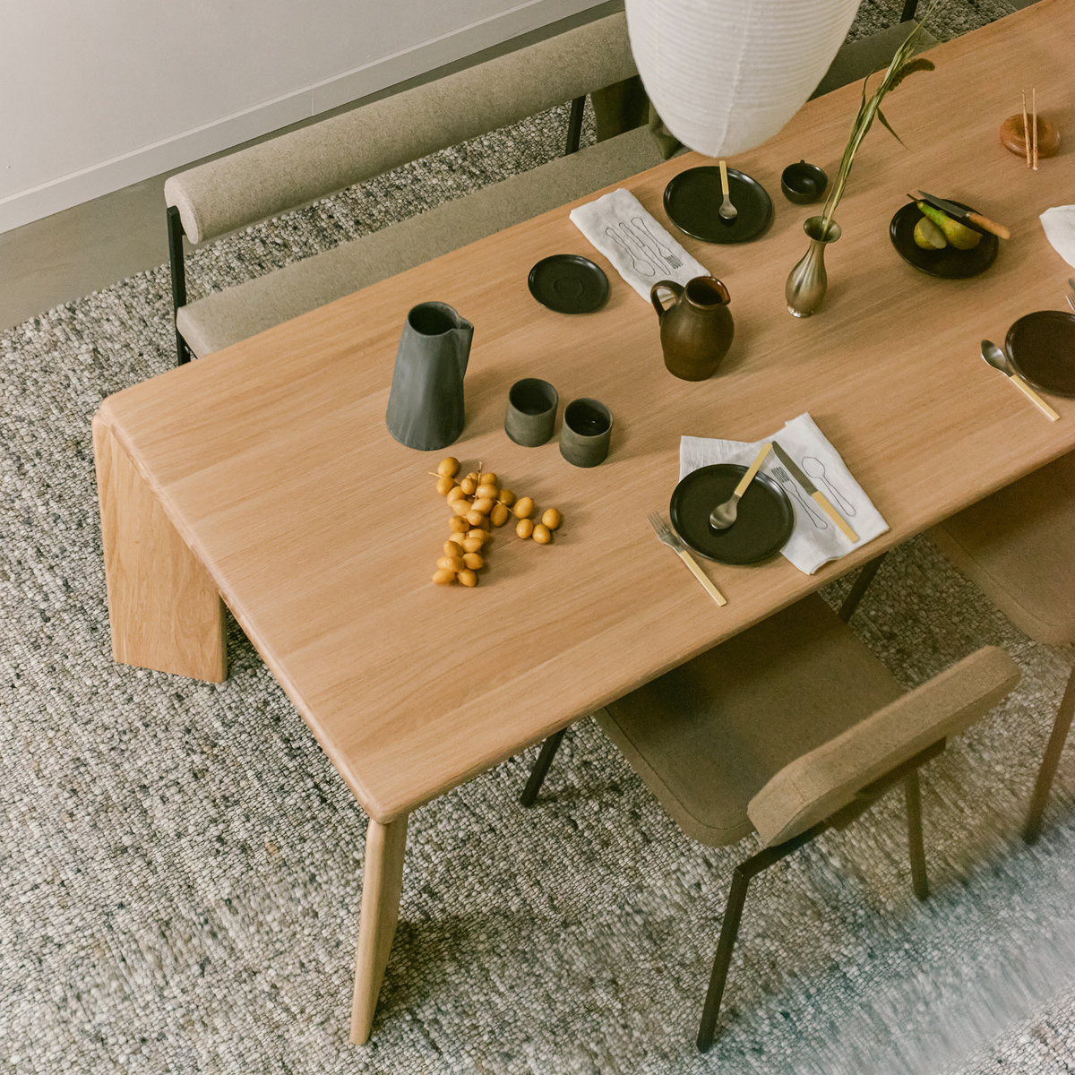 Soft Rechthoekig Eiken naturel lak eettafel
