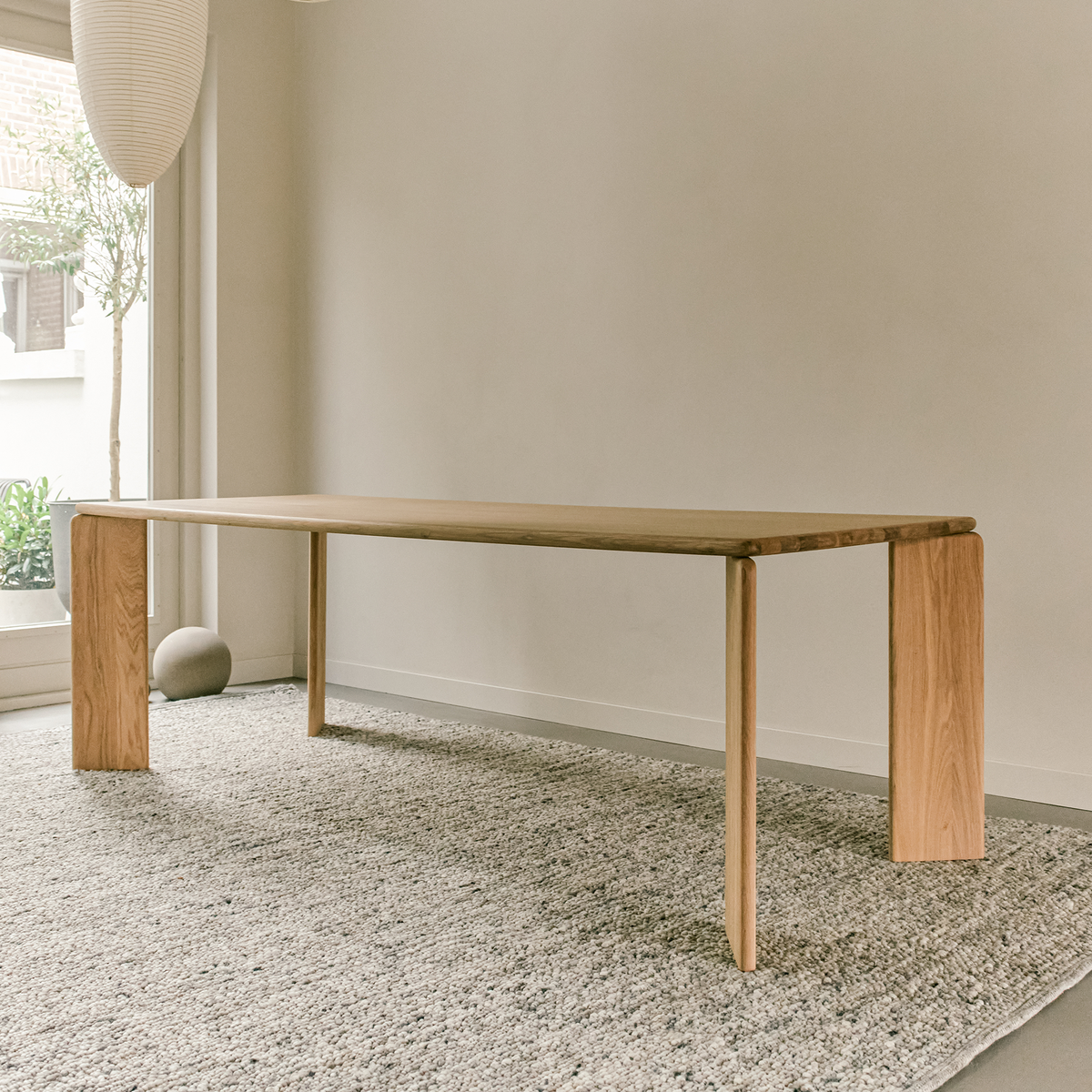 Soft Rechthoekig Eiken naturel lak eettafel