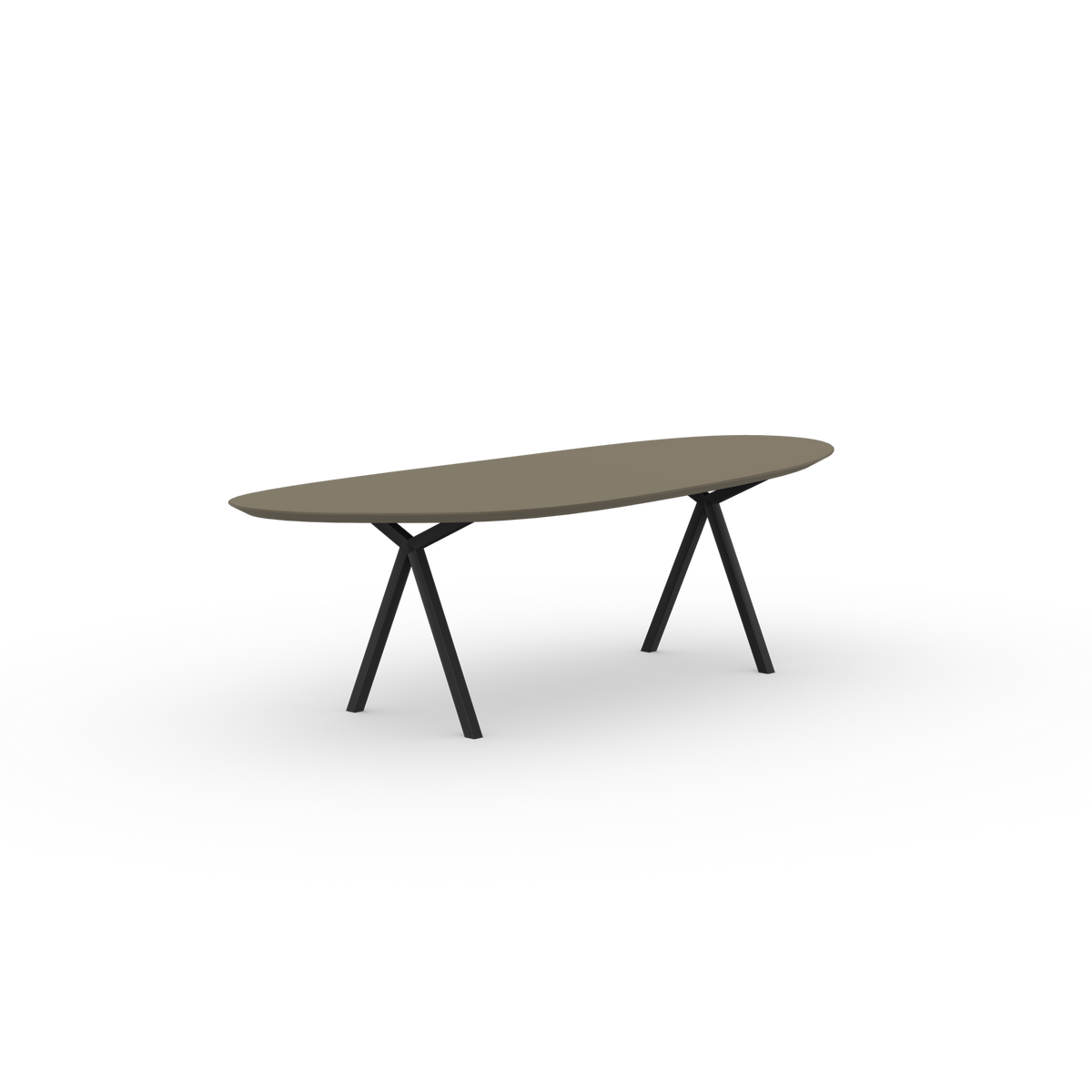 Slim X-type Blob HPL Fenix Castoro Ottawa Staal zwarte poedercoating eettafel