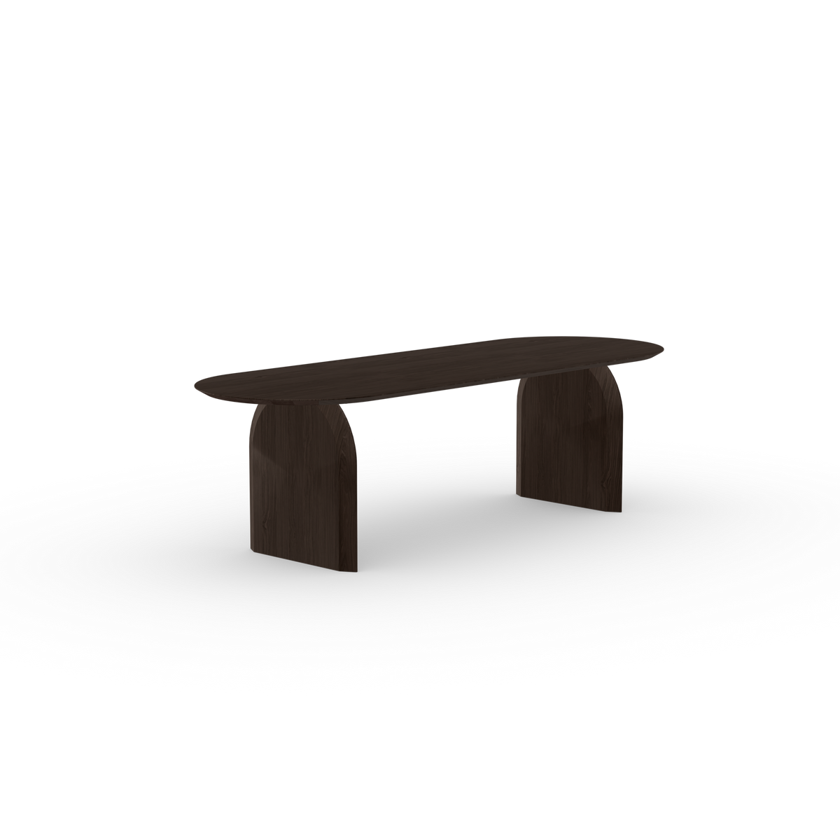 Slot Flat Oval Eiken gerookte beits eettafel