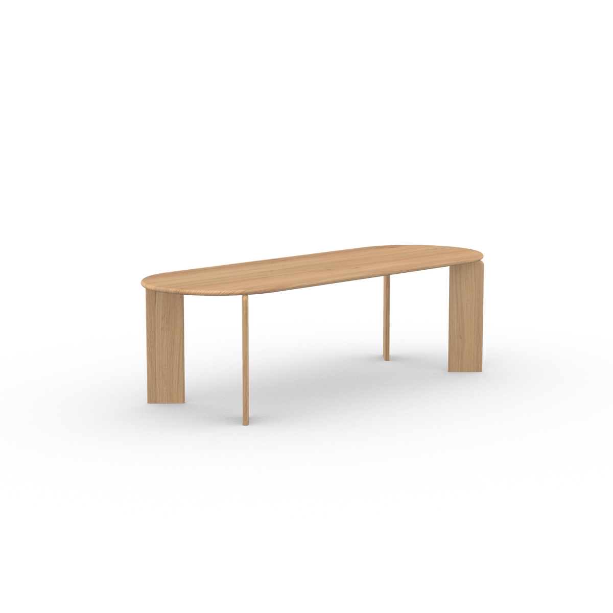 Soft Flat Oval Eiken naturel lak eettafel