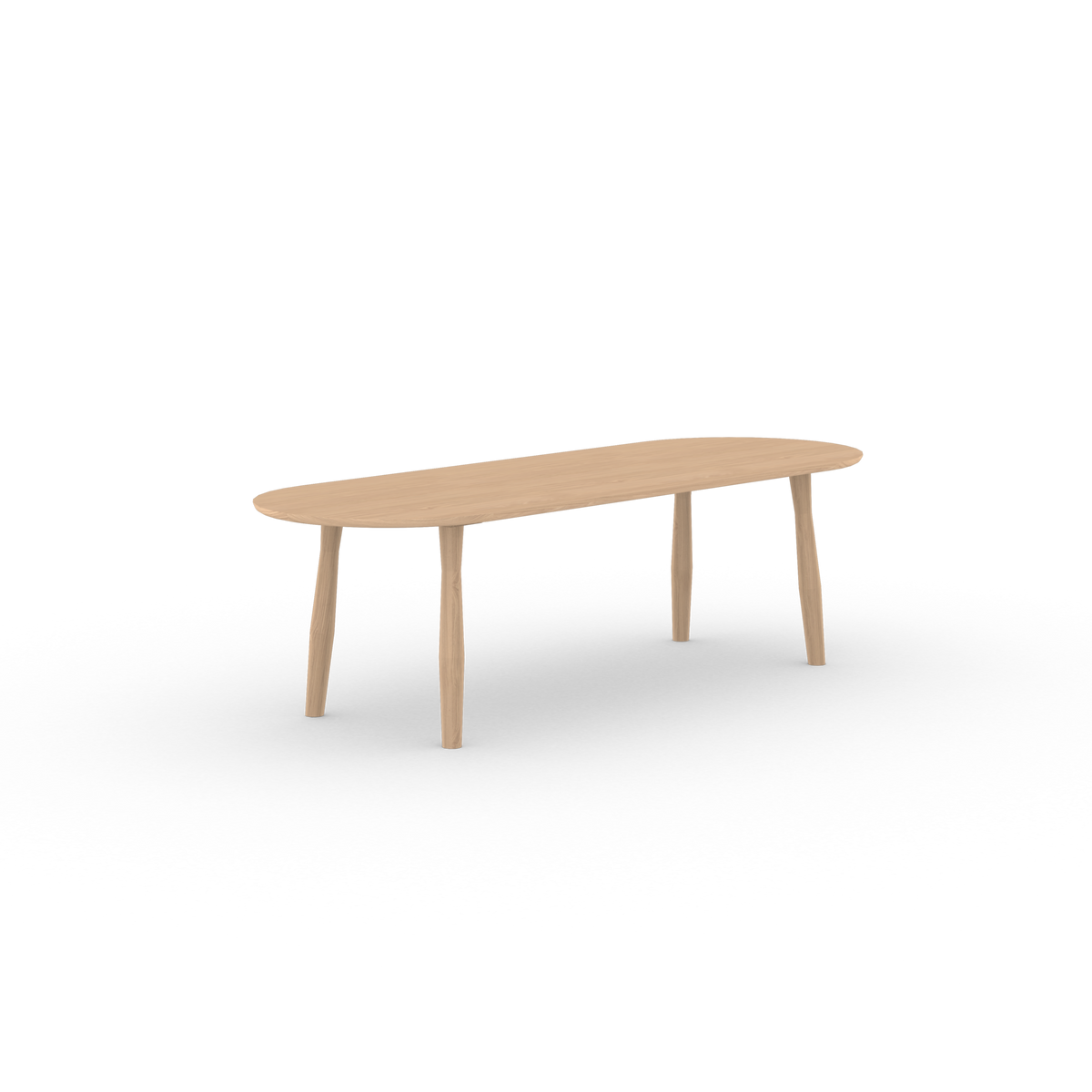 Dansk Flat Oval Eiken hardwax olie natural light eettafel