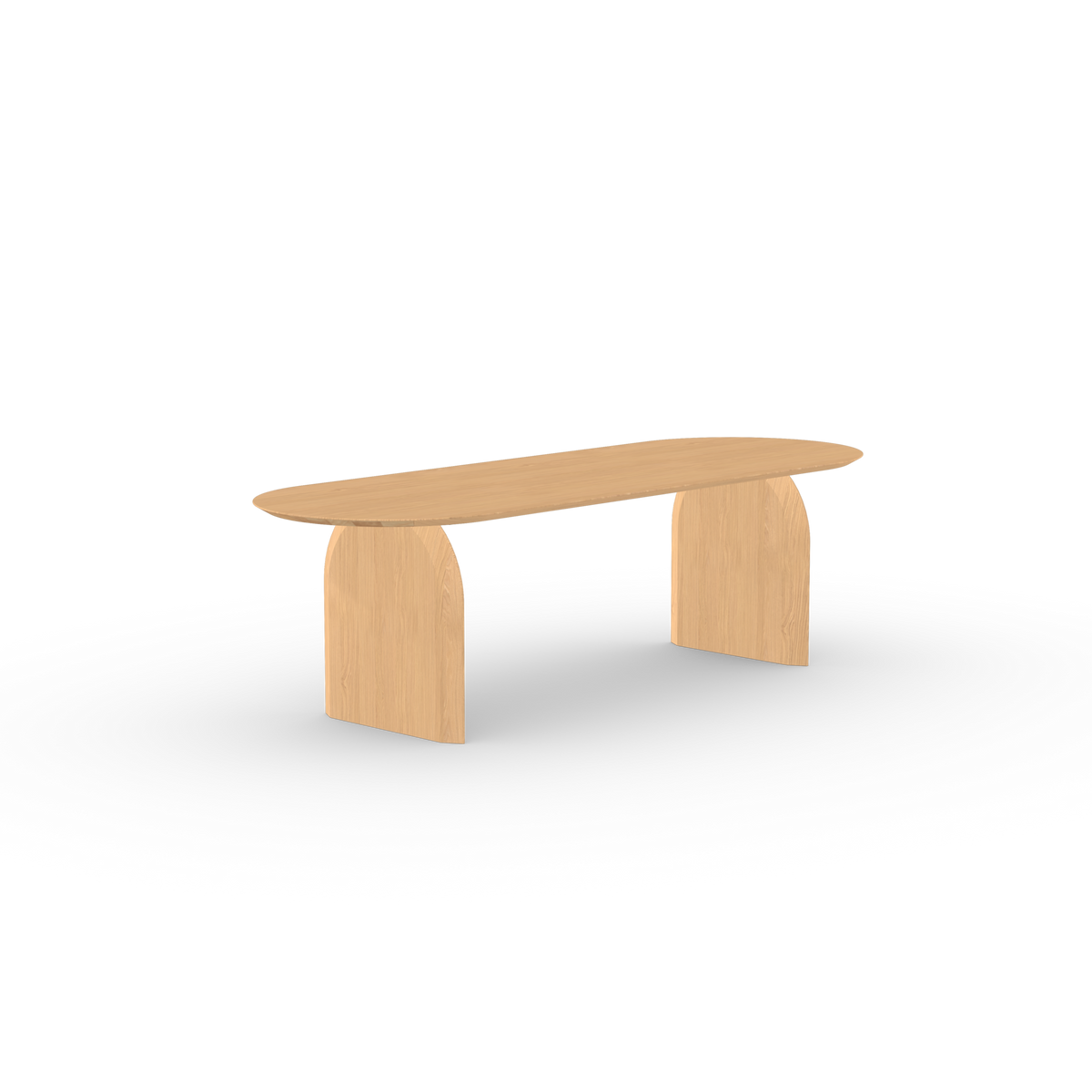 Slot Flat Oval Eiken naturel lak eettafel