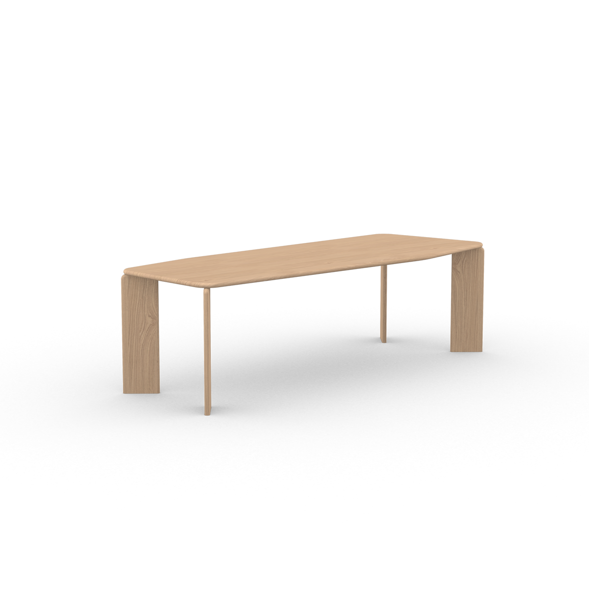 Soft Paper Oak hardwax oil natural light dining table