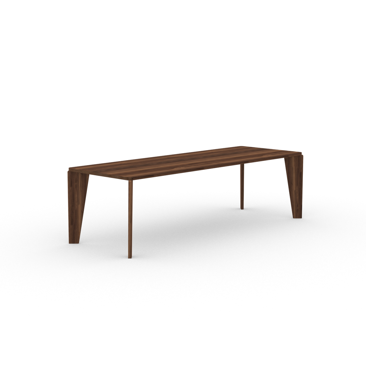 Taper Rechthoekig Walnoot naturel lak eettafel