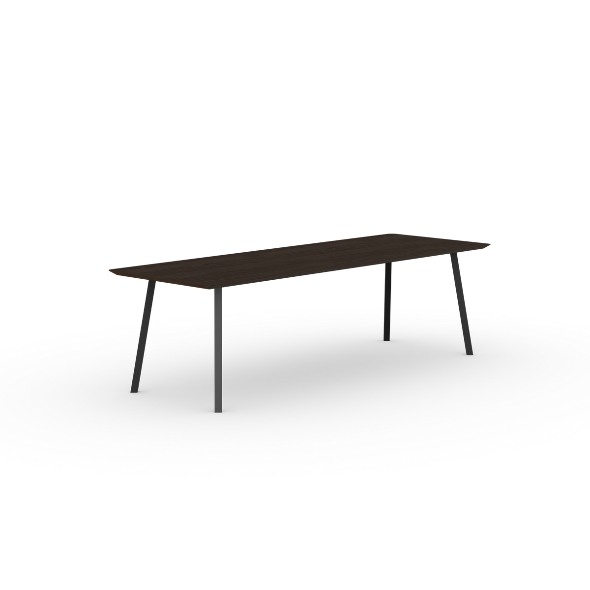 New Classic Rechthoekig Eiken gerookte beits Staal zwarte poedercoating eettafel