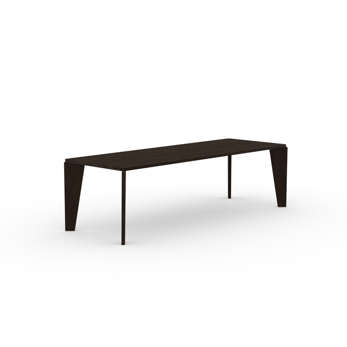Taper Rechthoekig Eiken gerookte beits eettafel