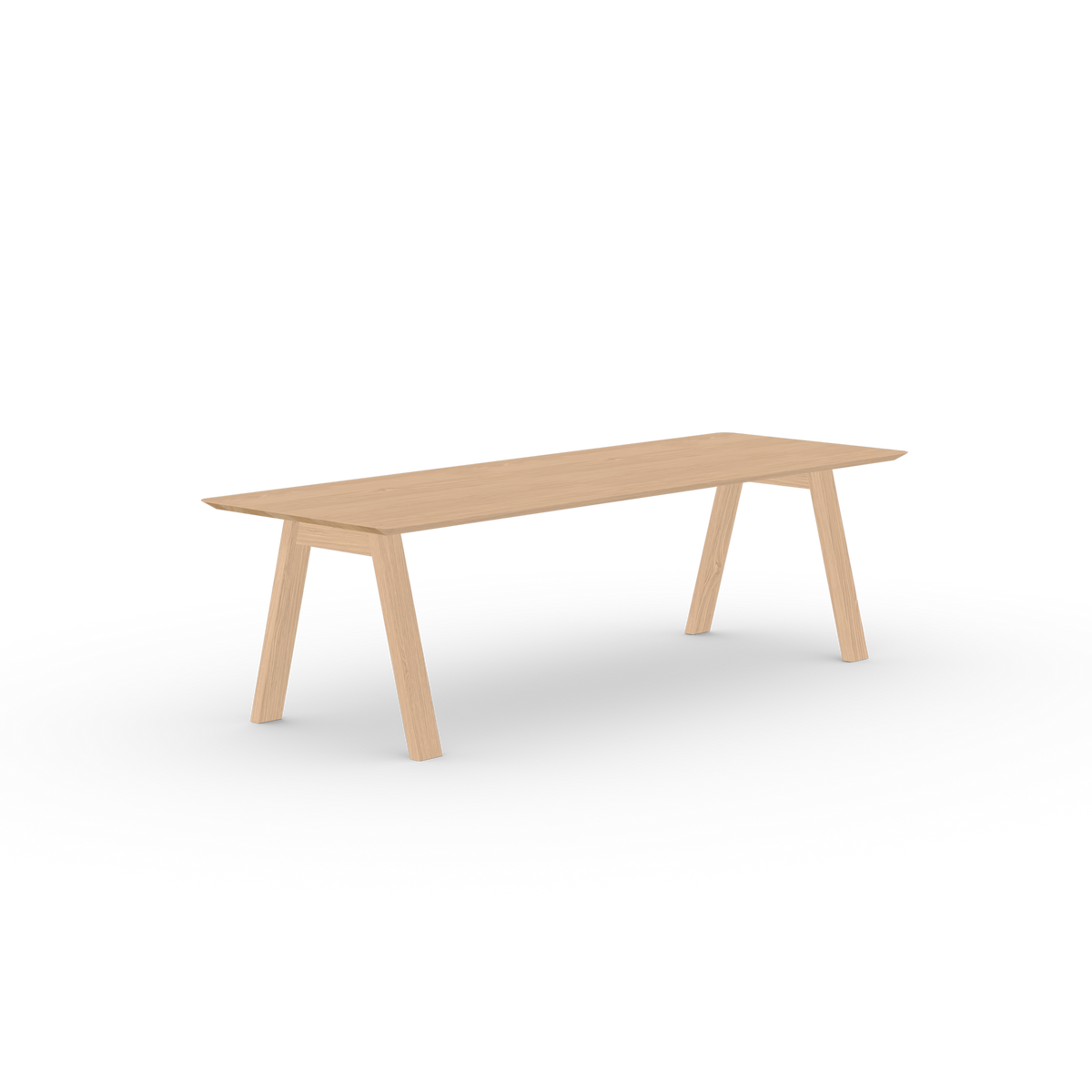 Legno Rectangular Oak hardwax oil natural light dining table