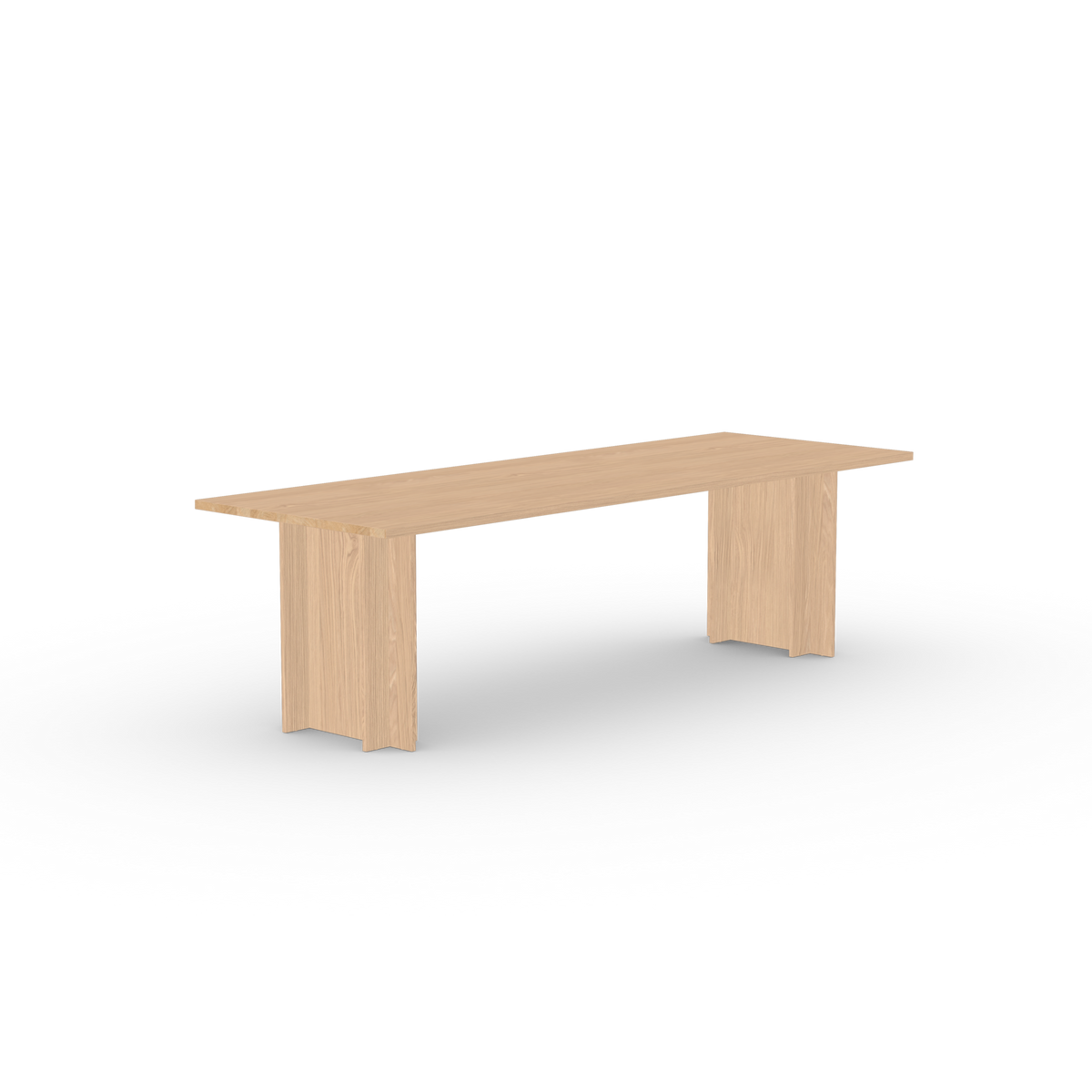 Column Rechthoekig Eiken hardwax olie natural light eettafel