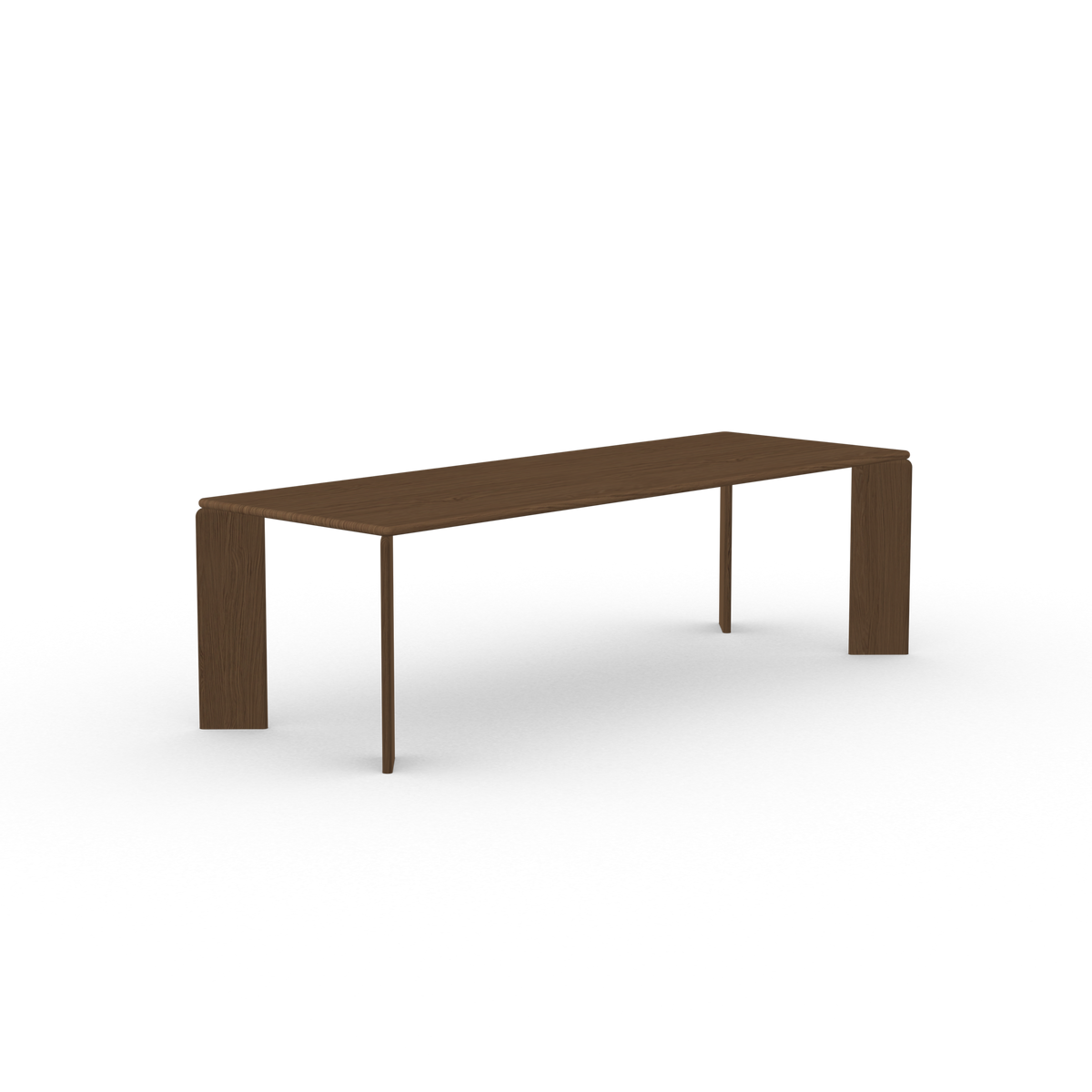 Soft Rechthoekig Eiken donker bruine beits eettafel